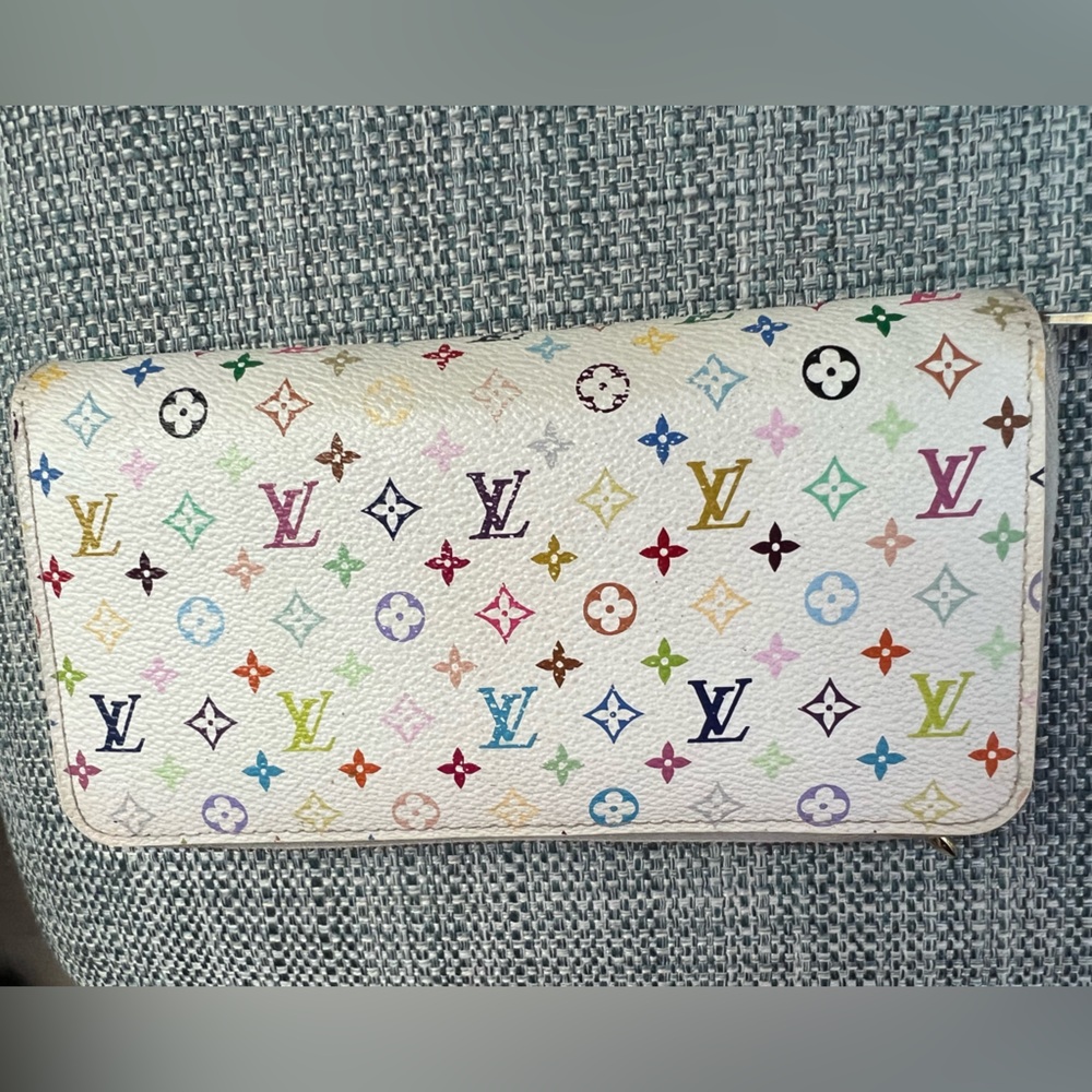 Louis Vuitton White Multicolor Monogram Wallet